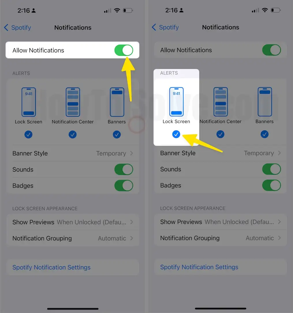 How to fix Spotify not showing on lock screen iPhone