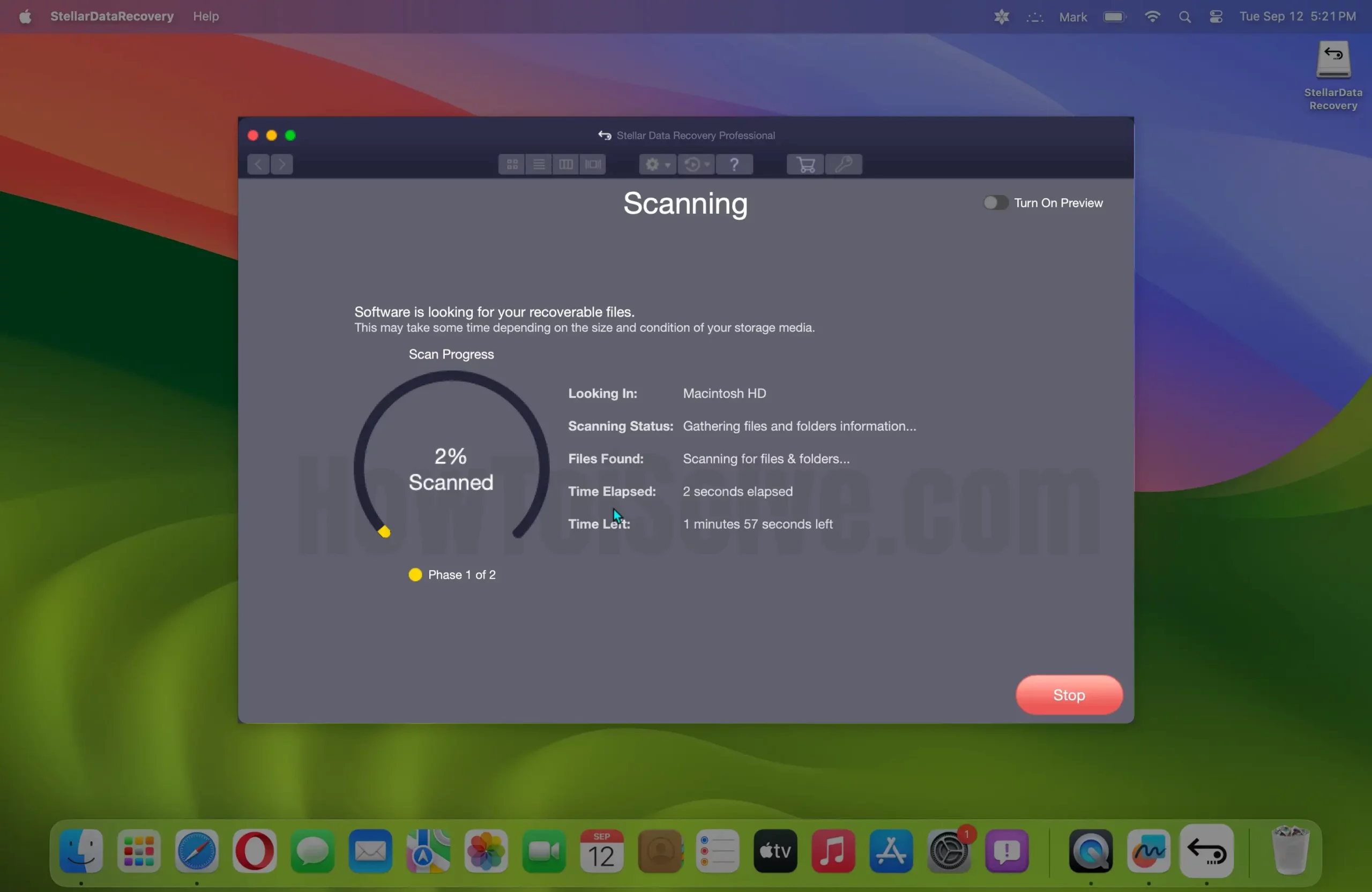 Open the scanning on mac