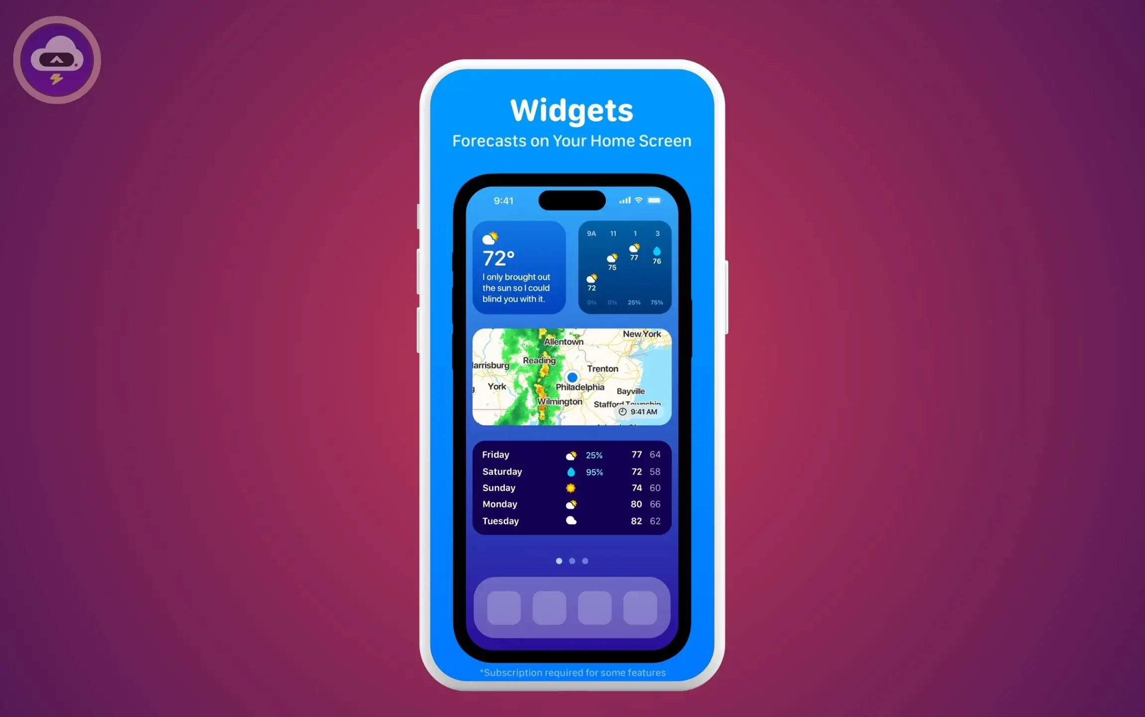 Carrot Weather Lock Screen Widgets for iPhone