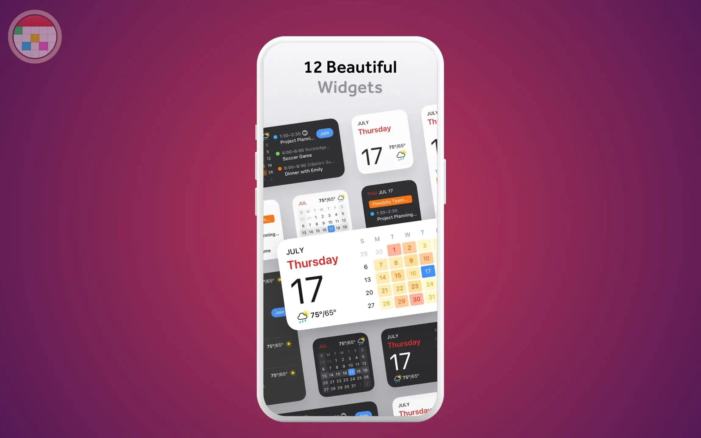 Fantastical Calendar Lock Screen Widgets for iPhone