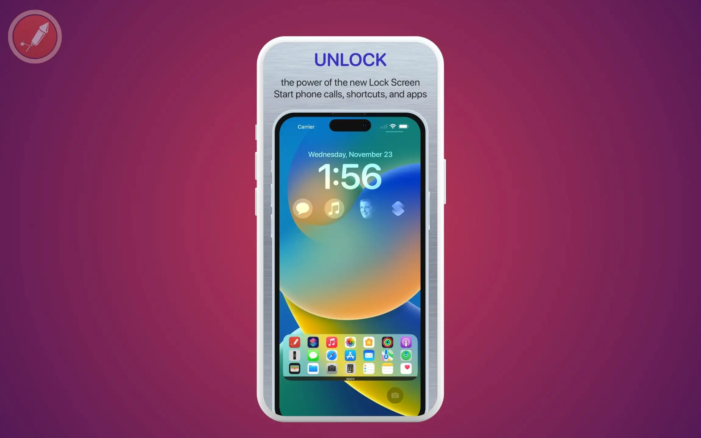 Launcher with Multiple Lock Screen Widgets for iPhone
