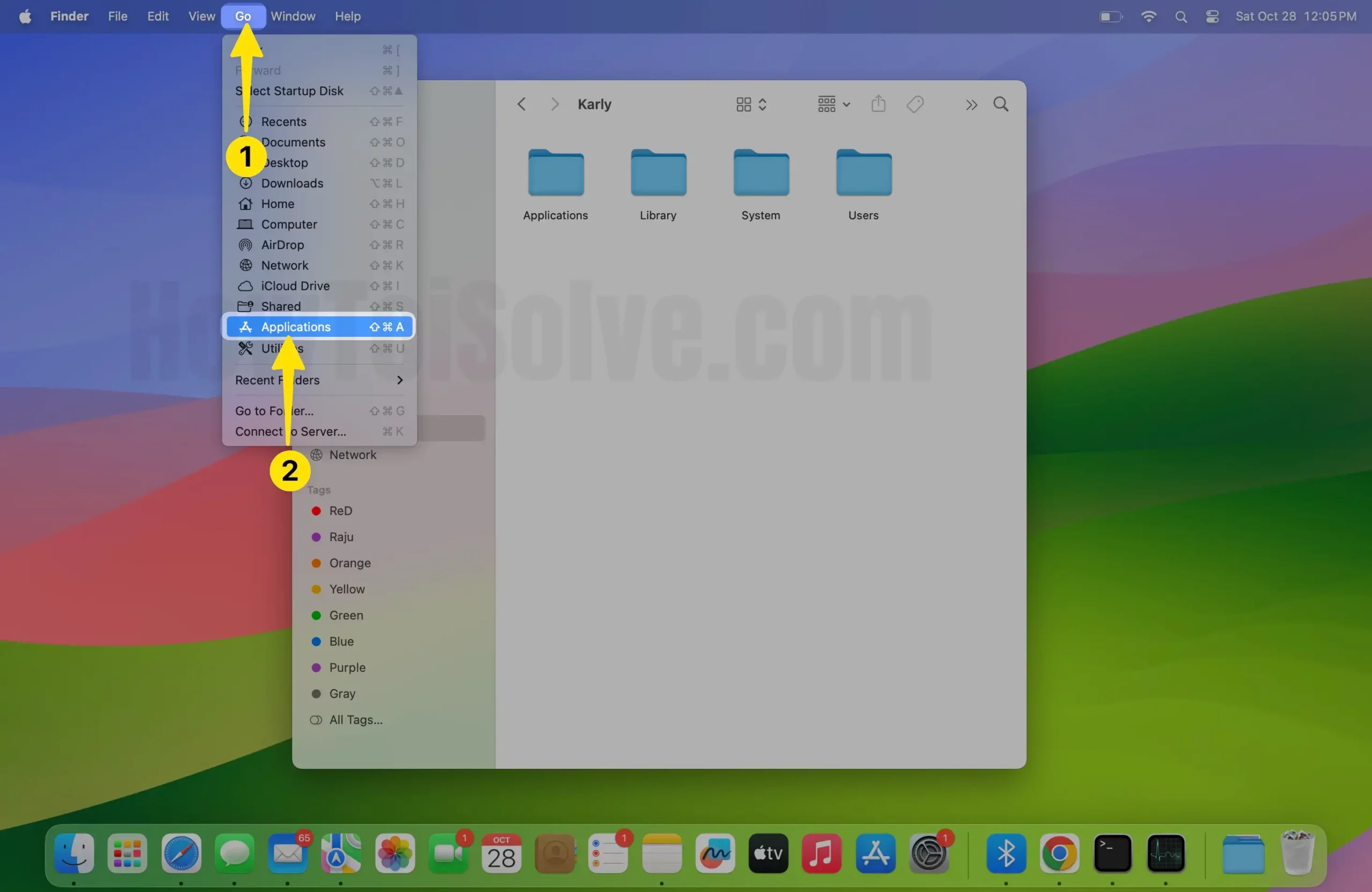 Open Applications in Finder on Mac