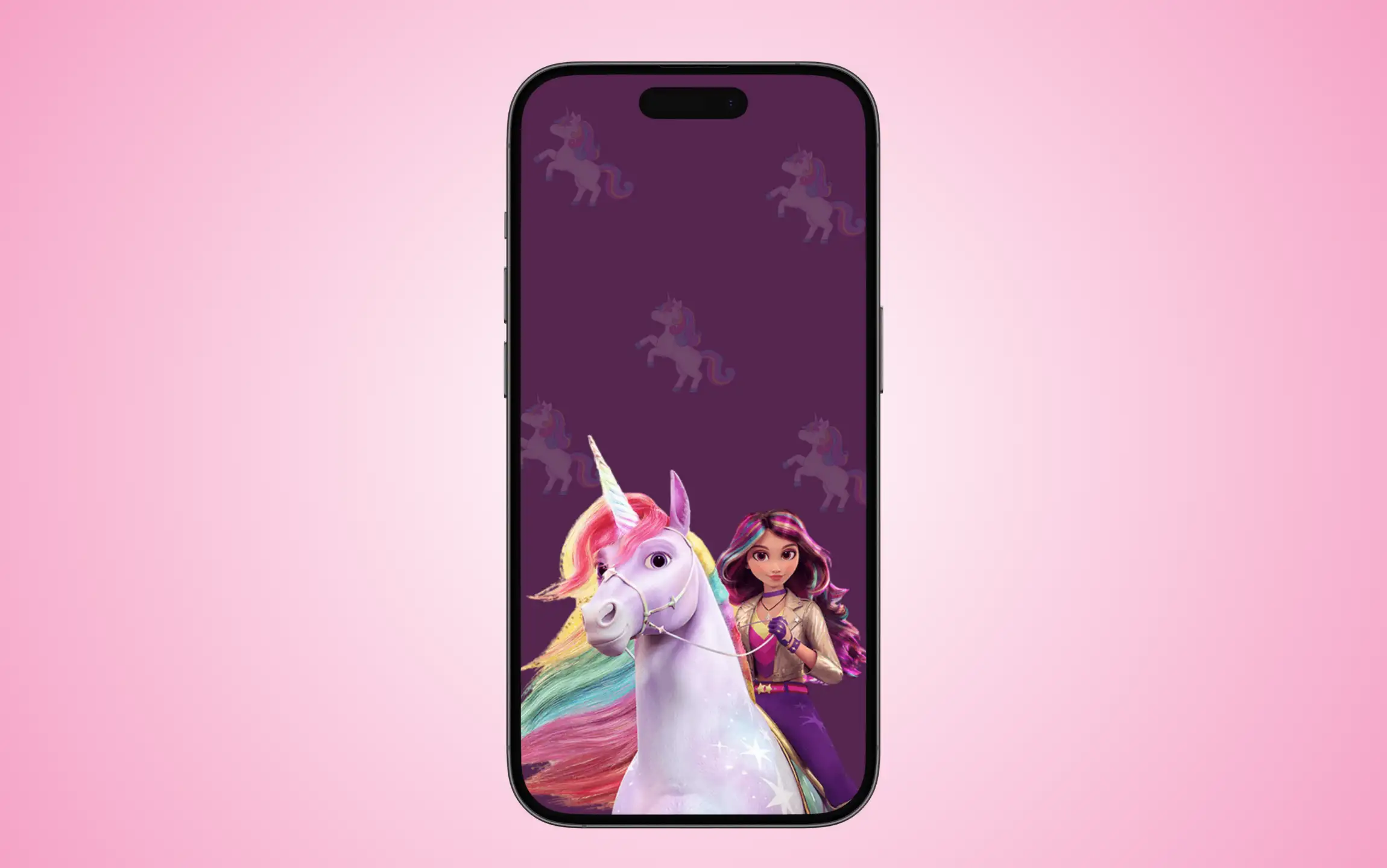 Barbie and unicorn wallpaper for iPhone