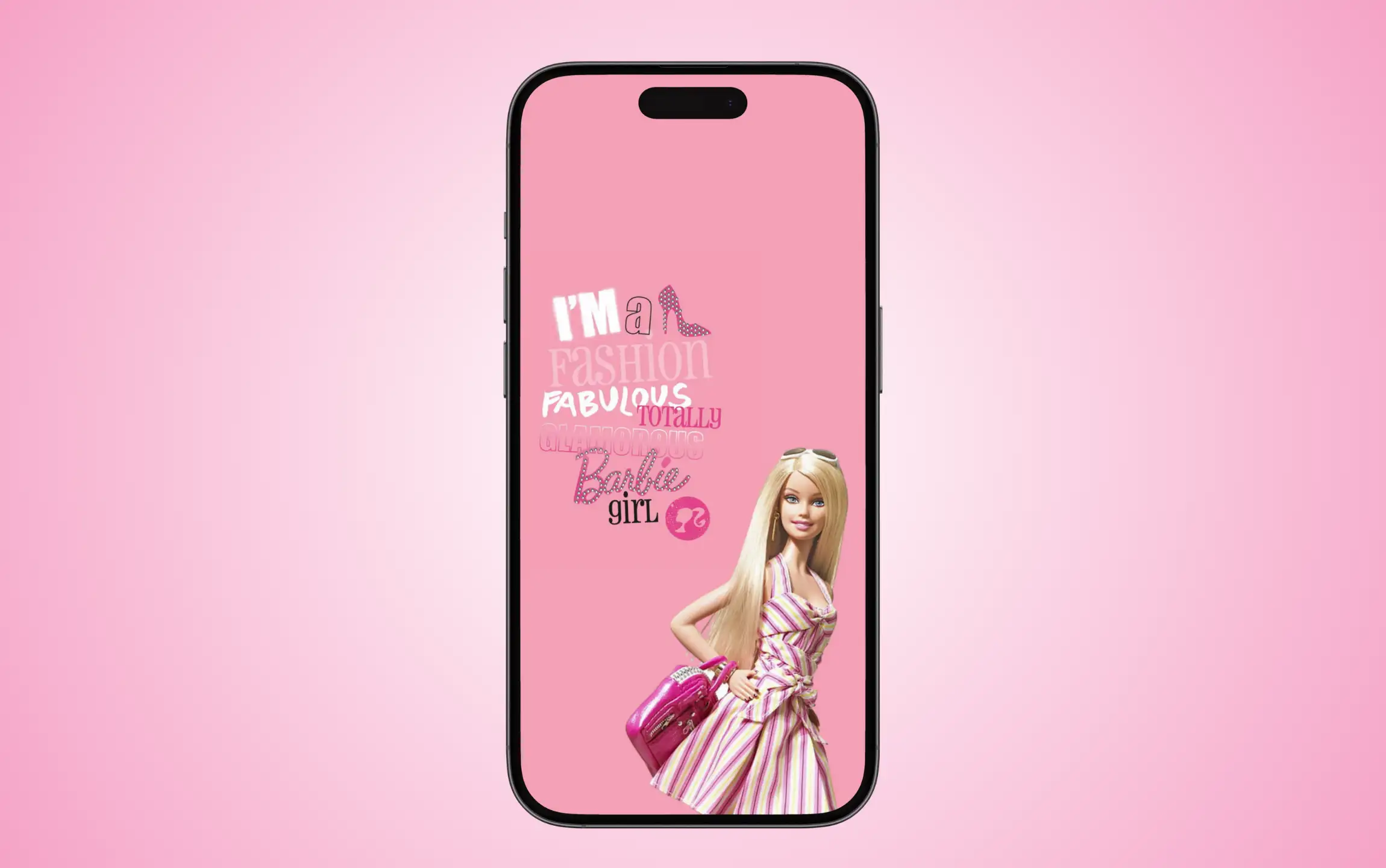 Barbie collage wallpaper for iPhone