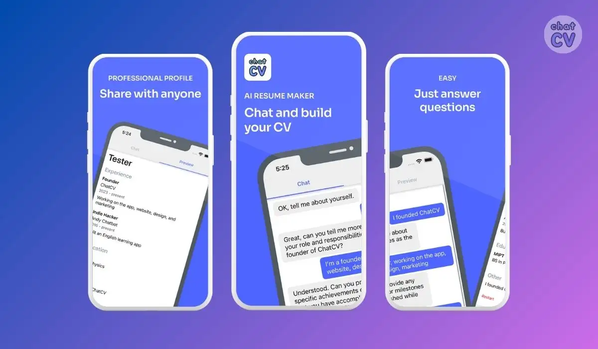 ChatCV AI Resume Builder for iPhone and iPad 