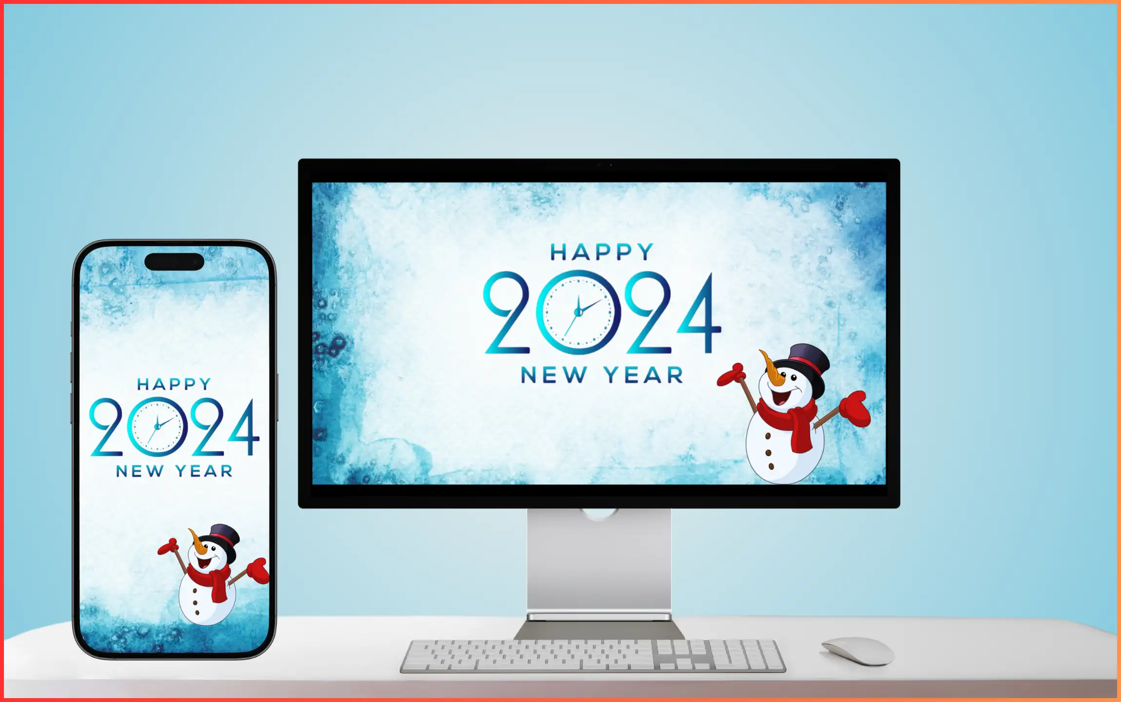 Cute New years wallpaper 2024 for iPhone and Desktop
