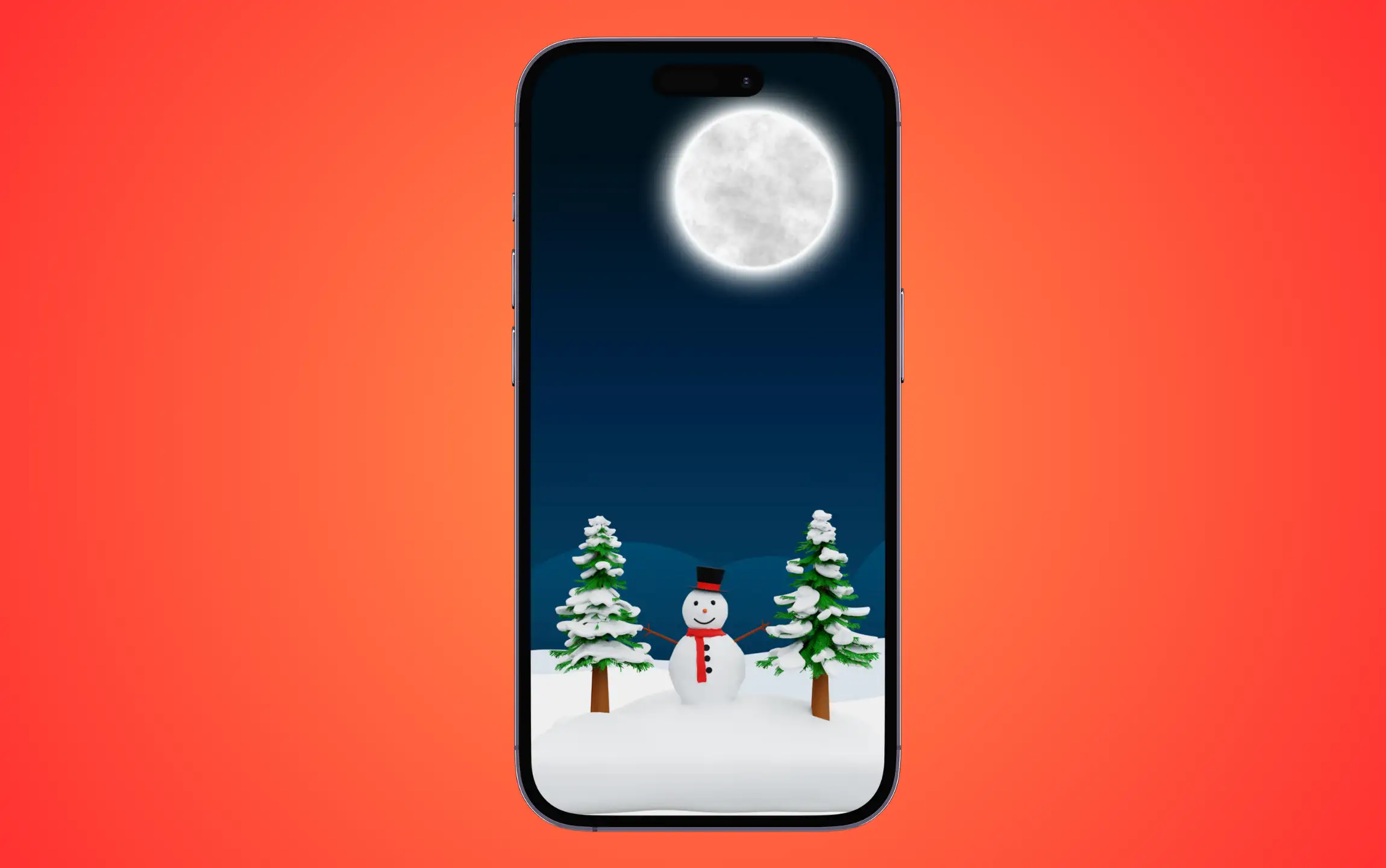 Cute snowman christmas wallpaper for iPhone