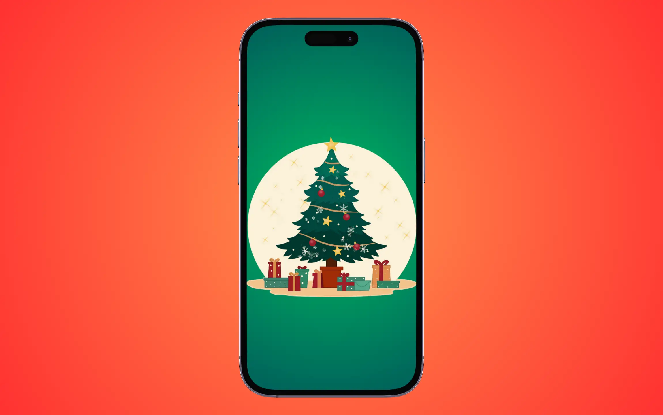 Green christmas wallpaper for iPhone