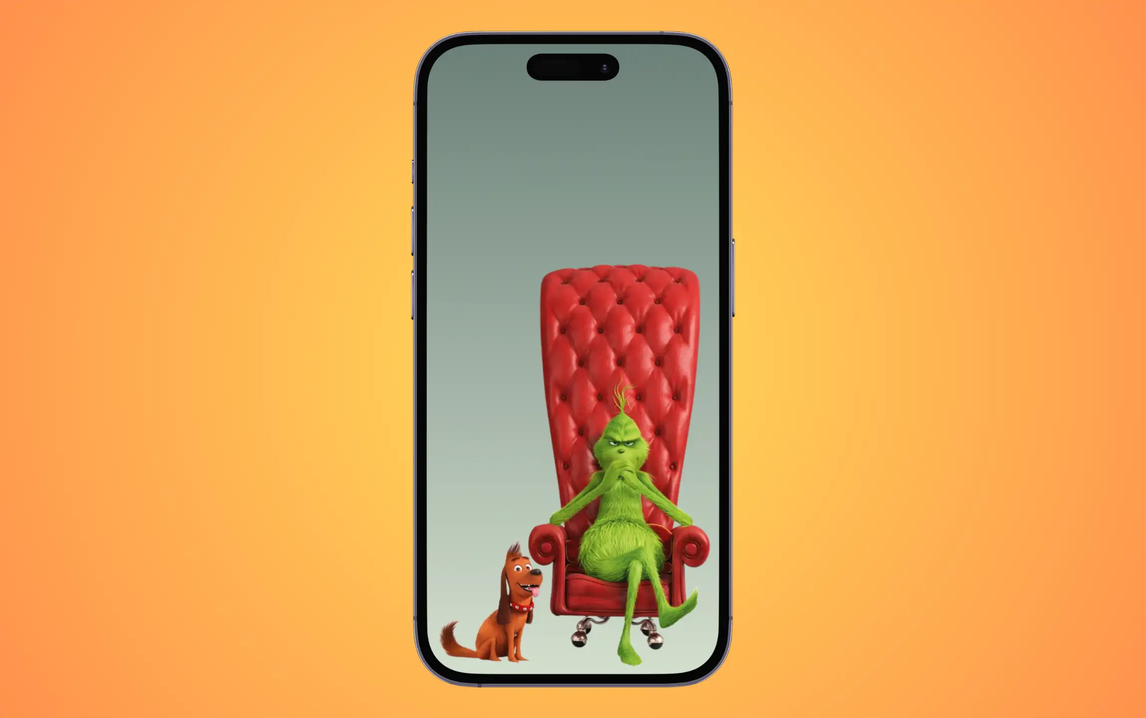 Grinch and doggy wallpaper for iPhone