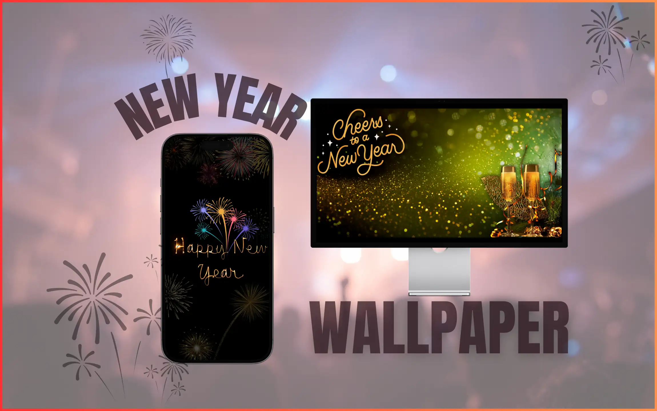 Happy New Year Wallpapers for iPhone and Desktop in 2024