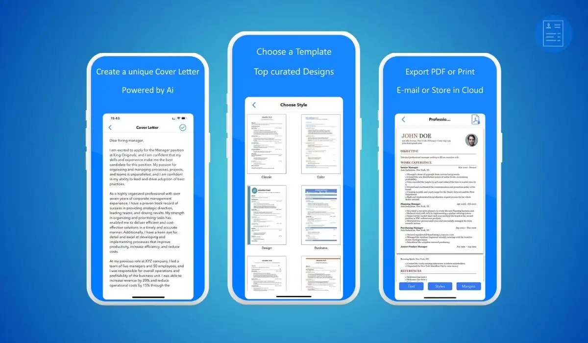 Resume Builder for iPhone and iPad