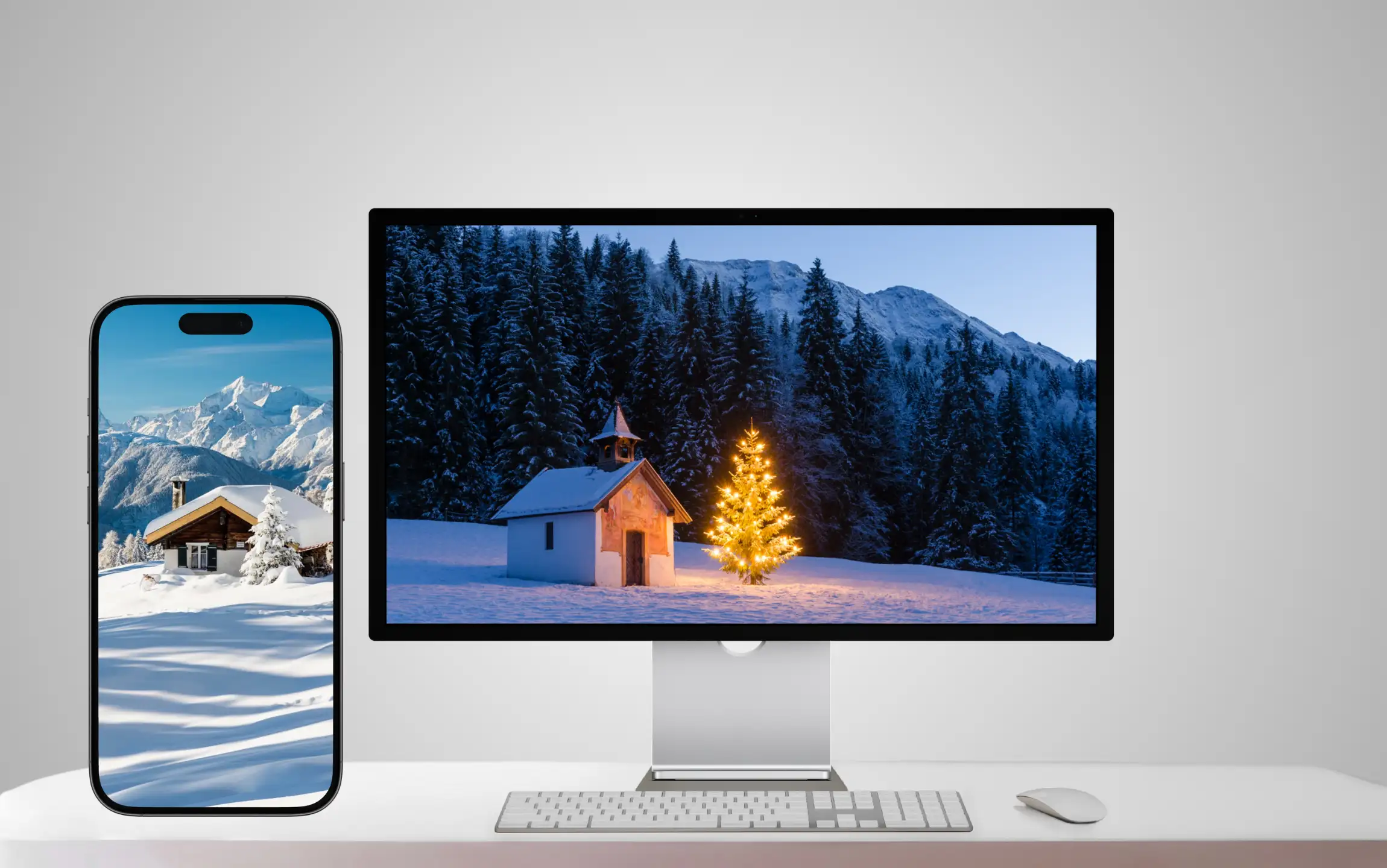 Winter House Wallpaper for iPhone and Macbook