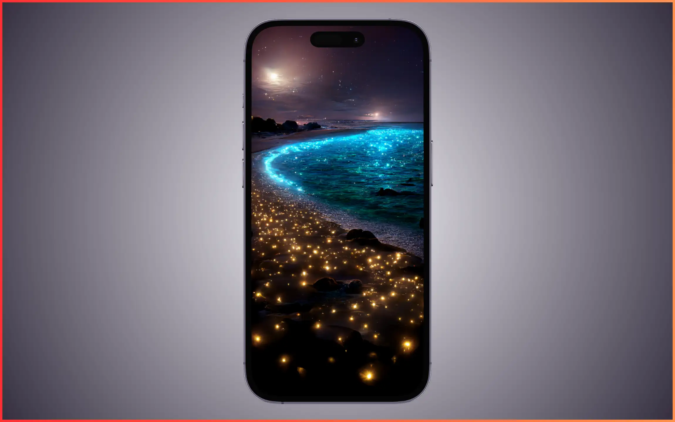 Beach Glitter and Sparkle Wallpaper for iPhone