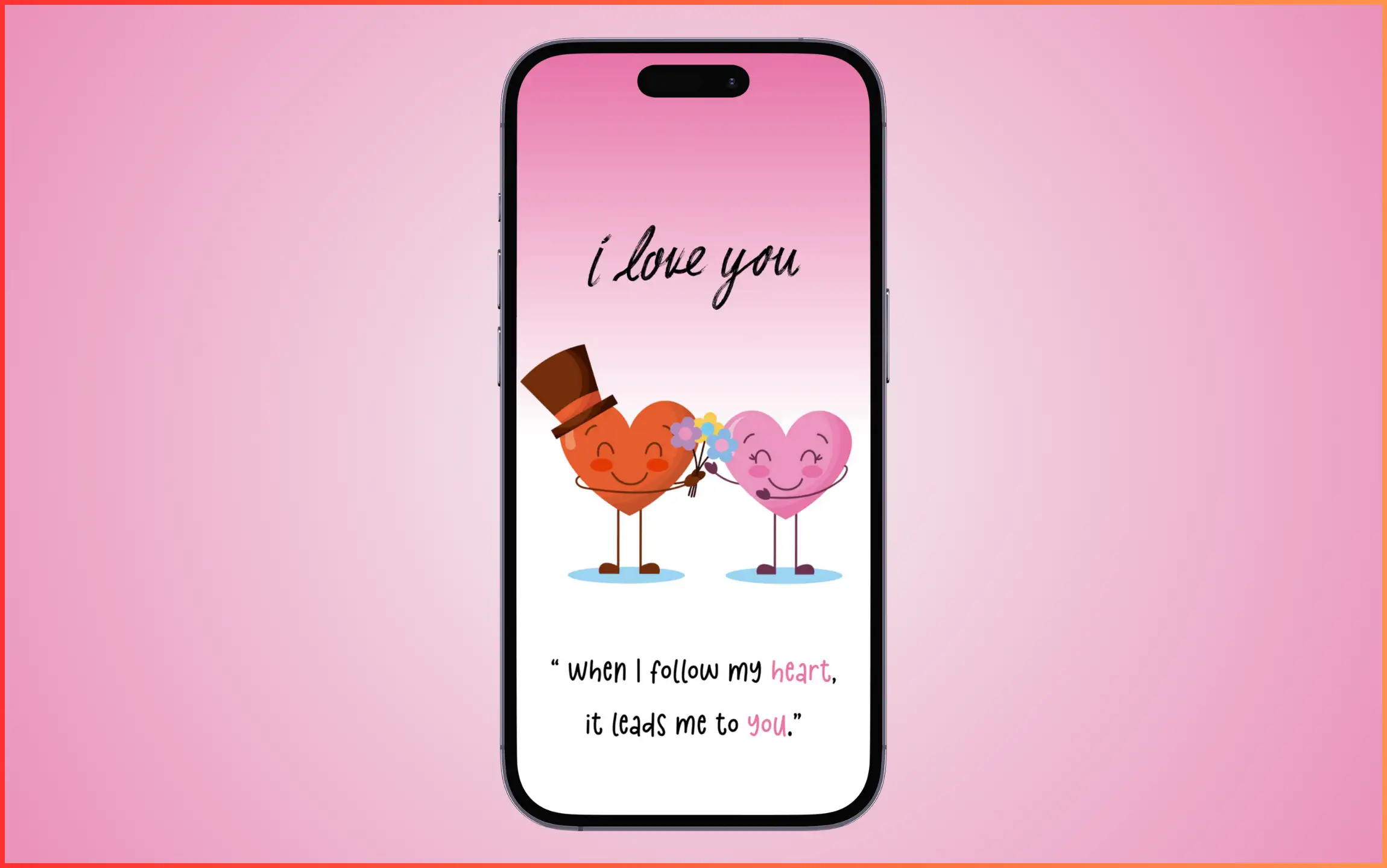 Beautiful valentine wallpaper for iPhone