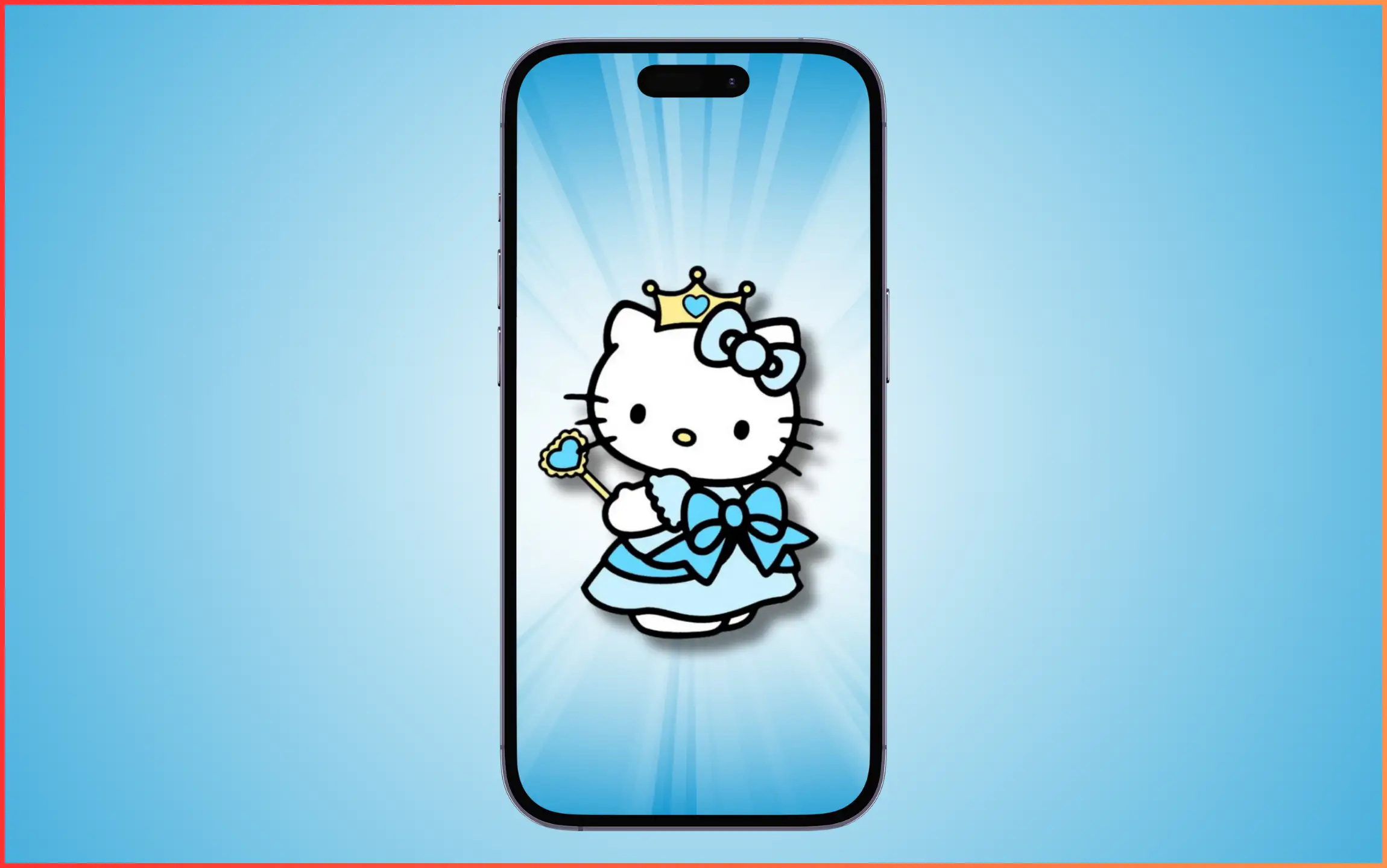 Blue Hello Kitty Wallpaper for iPhone