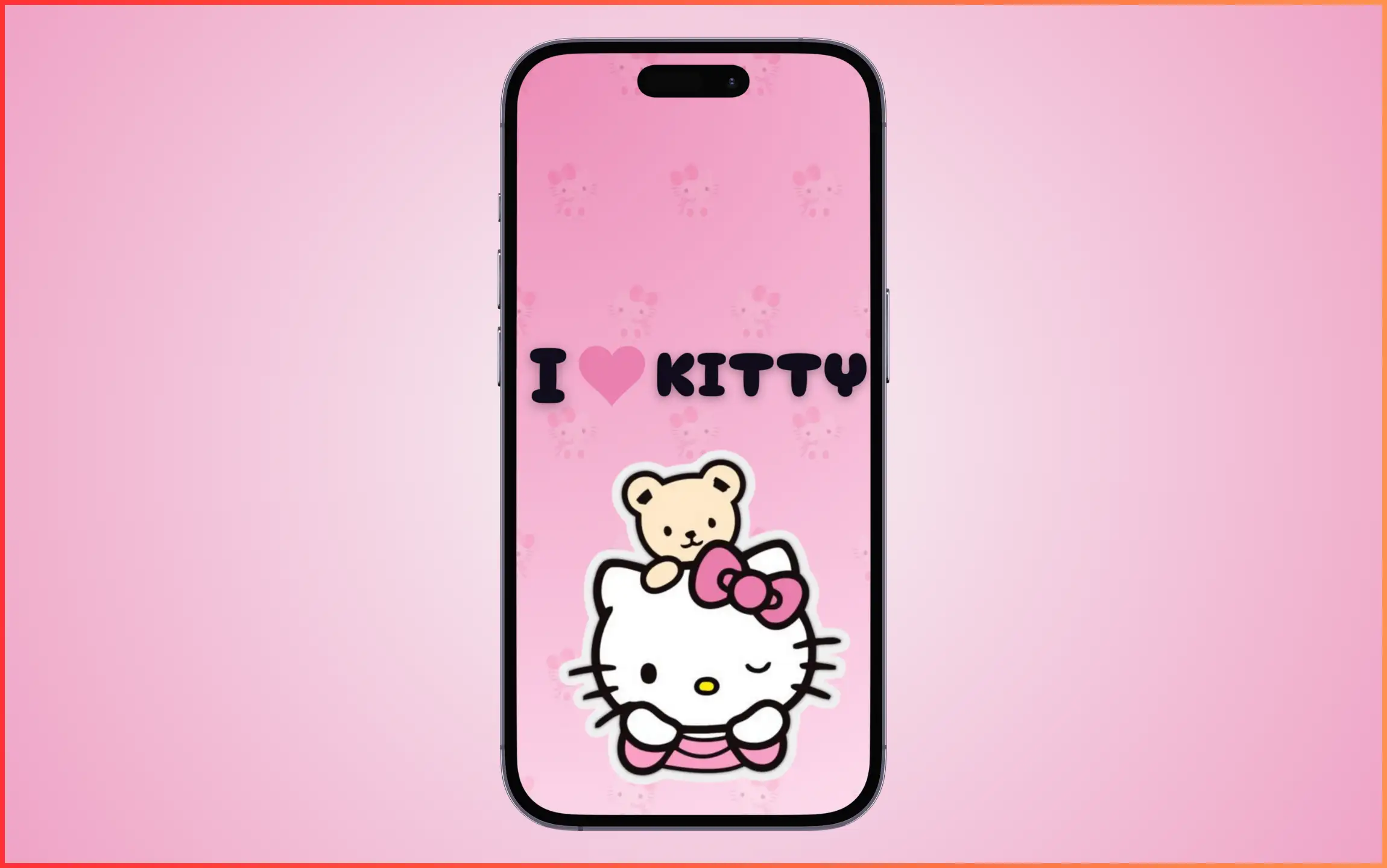 Hello Kitty Pink iPhone Wallpaper