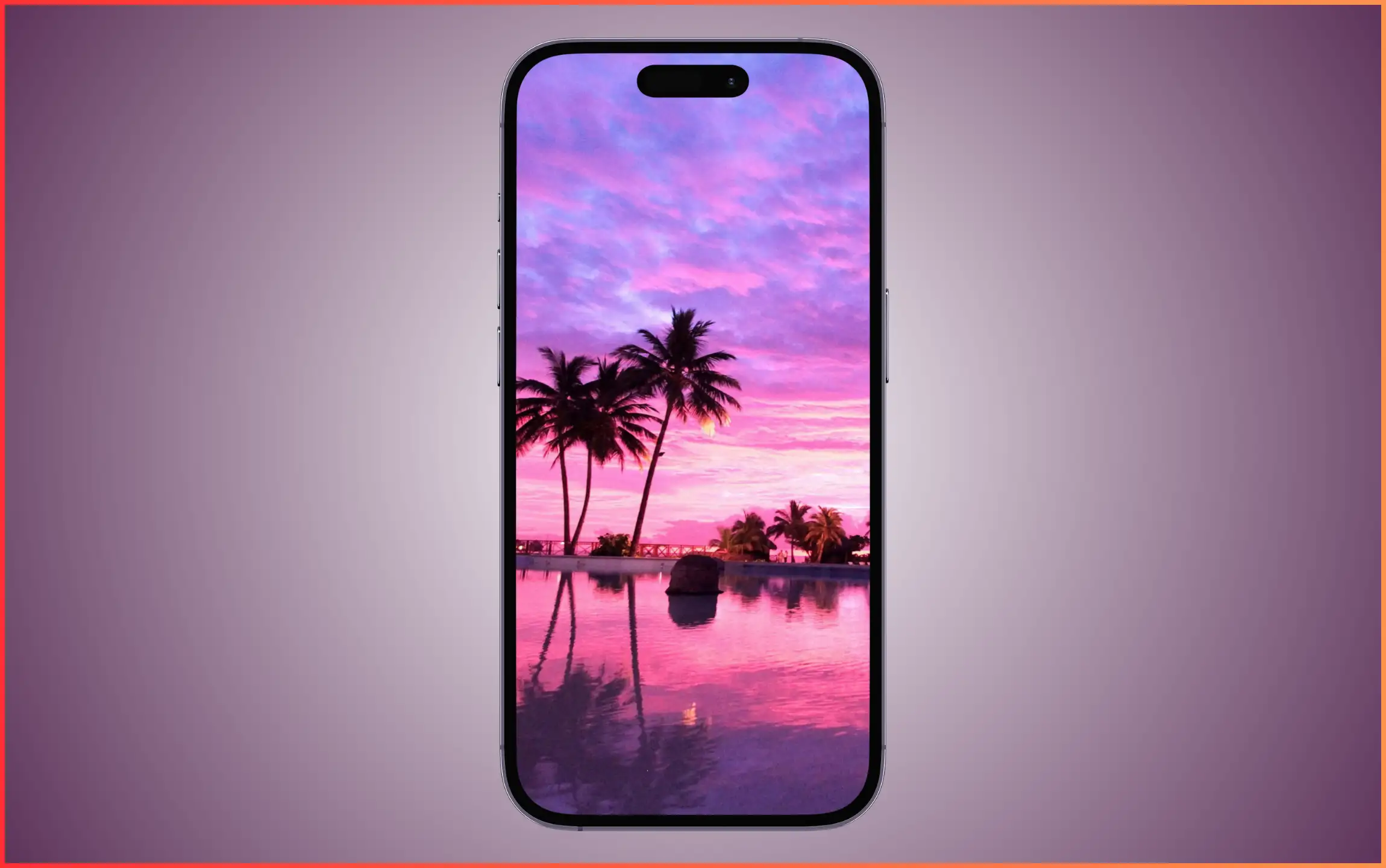 Pink Beach Wallpaper for iPhone