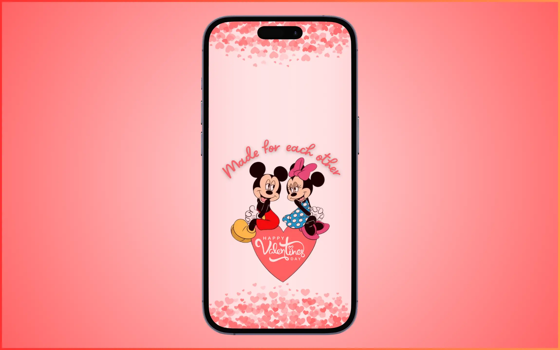 Valentine's Day Mickey and Minnie Wallpaper for iPhone