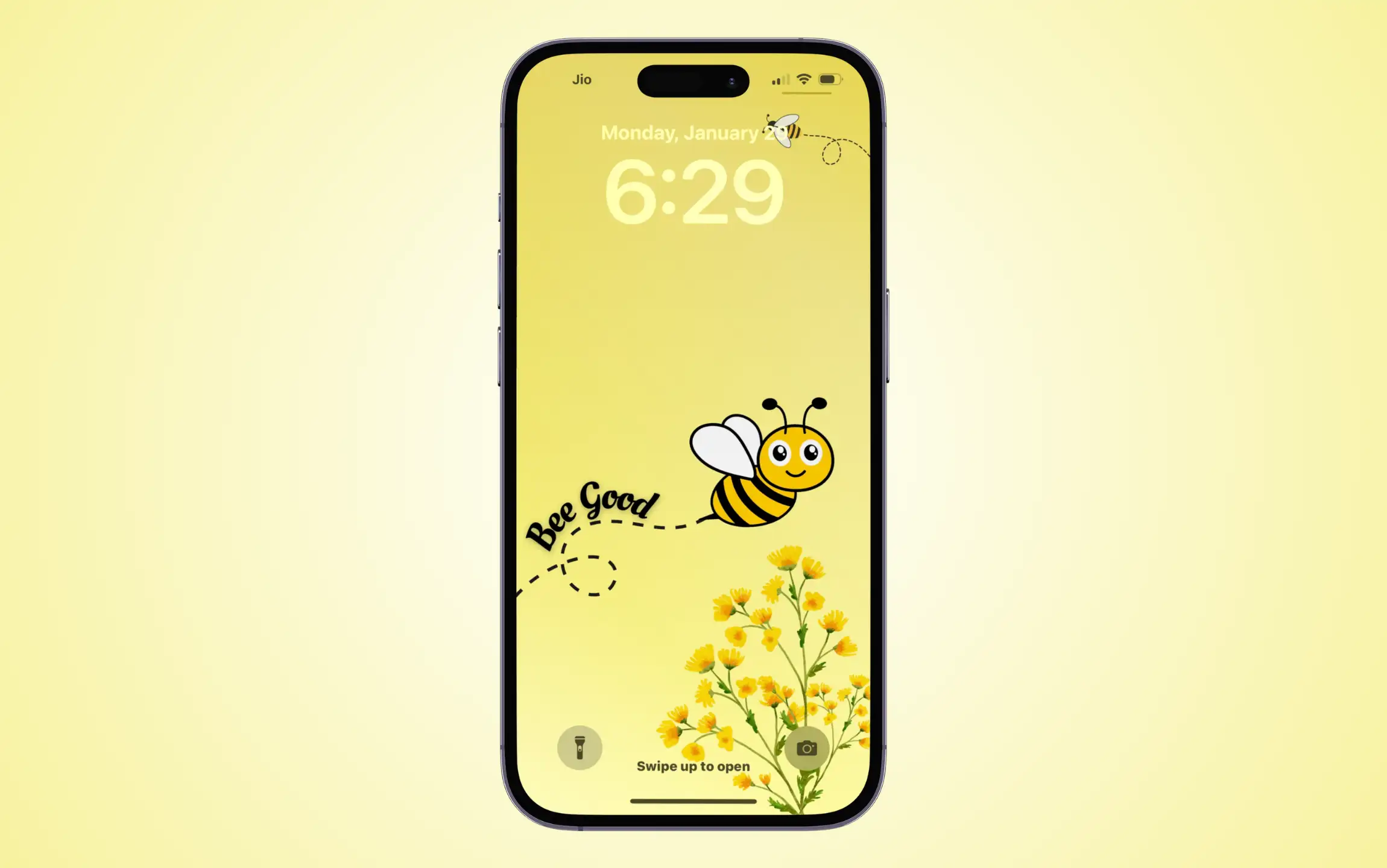 Yellow Bee Wallpaper for iPhone
