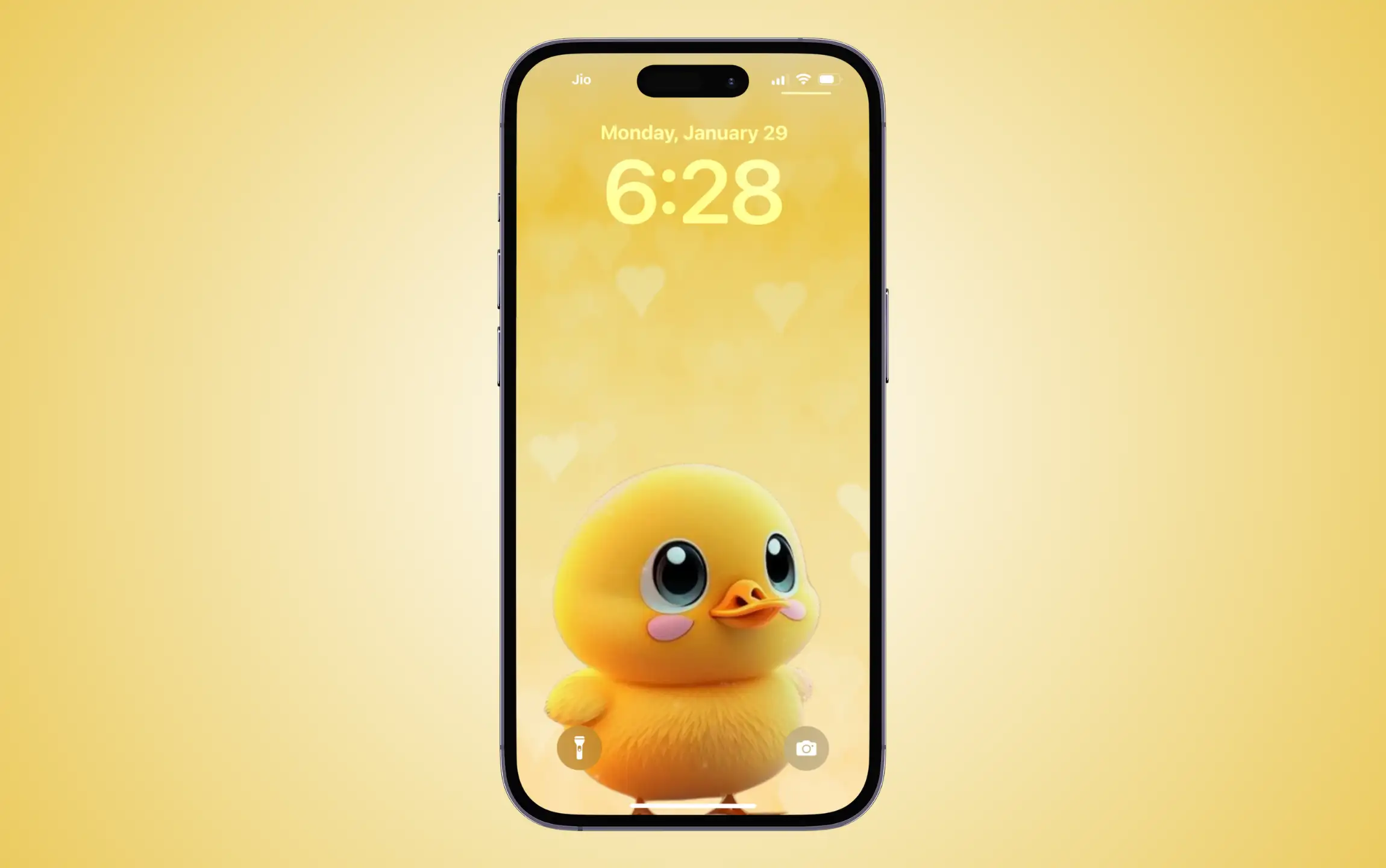 Yellow Cute Chicks Wallpaper for iPhone