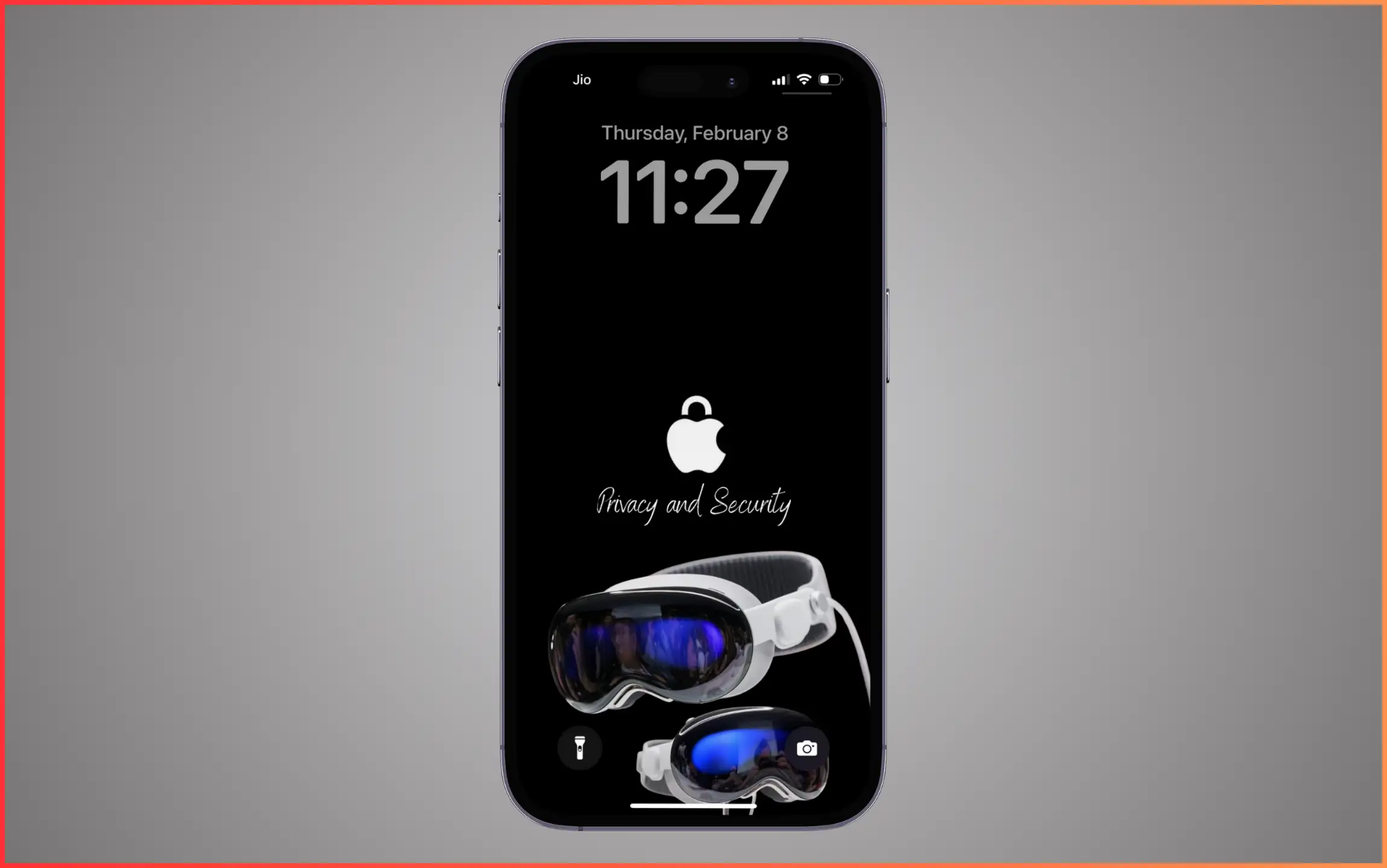 Apple Vision Privacy and Security Headset Wallpaper for iPhone