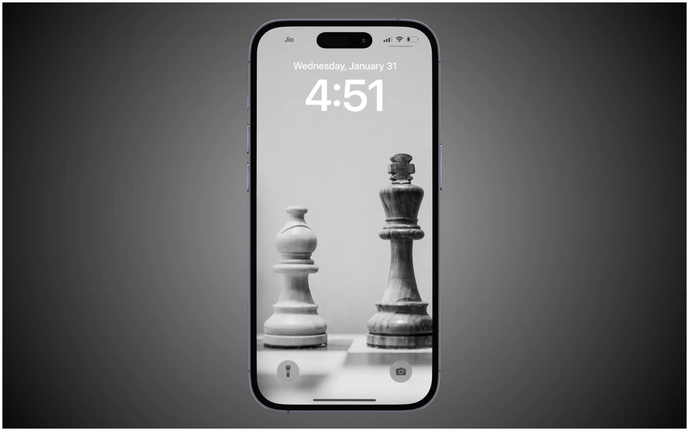 Black and White Chess Wallpaper for iPhone