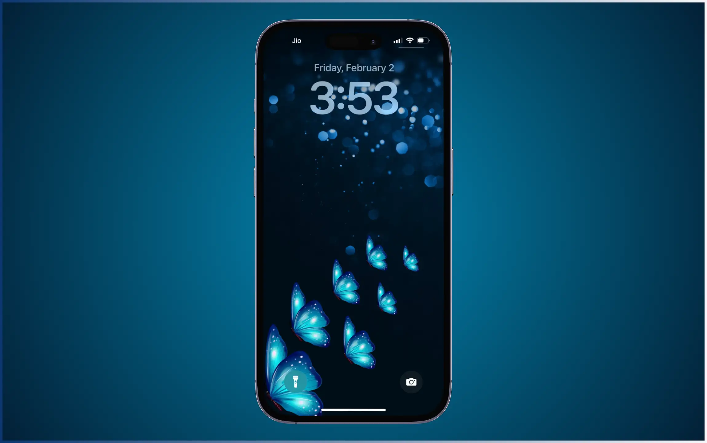 Blue Butterfly iPhone Wallpaper