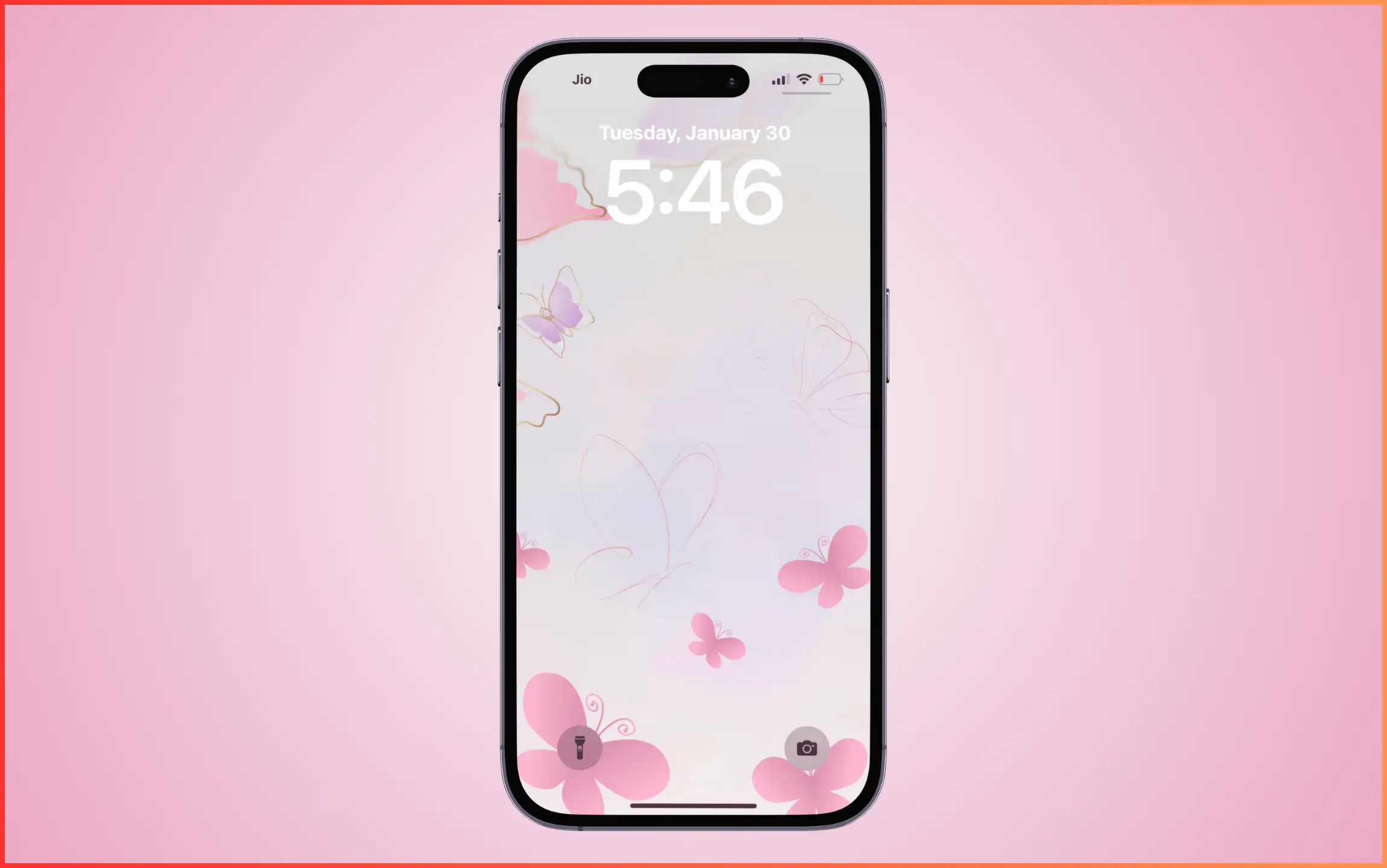 Butterfly Wallpaper iPhone Pink