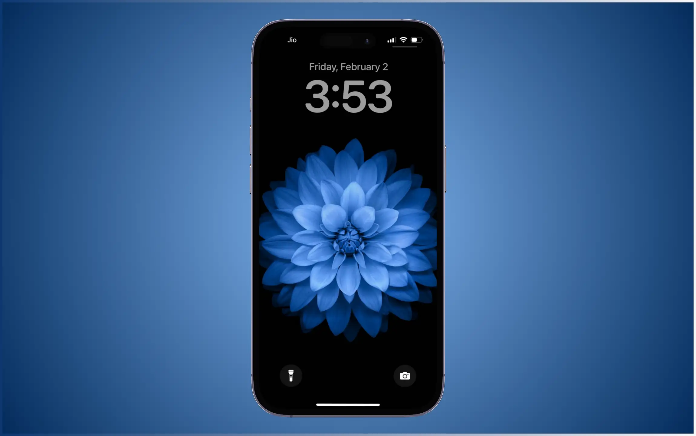 Navy Blue Flower Wallpaper for iPhone