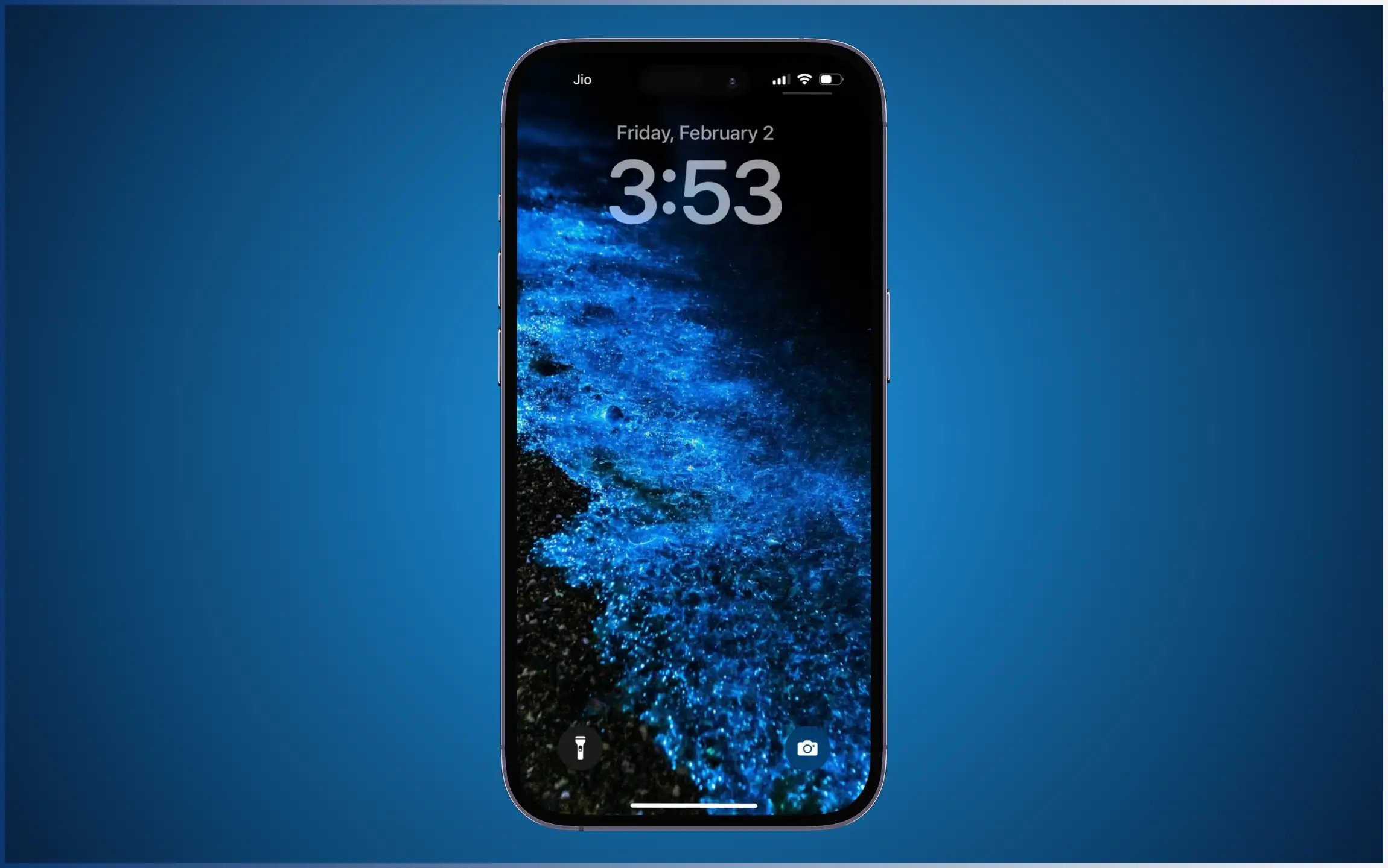 Navy Blue Ocean Wallpaper for iPhone