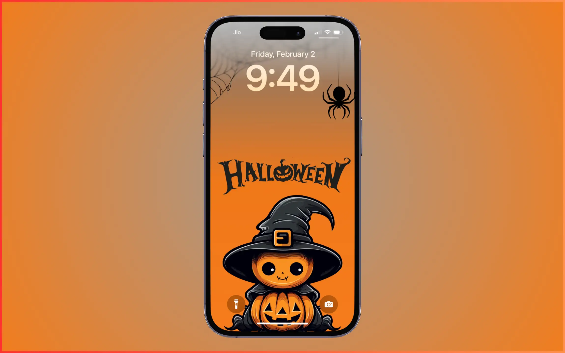 Orange Halloween Wallpaper for iPhone