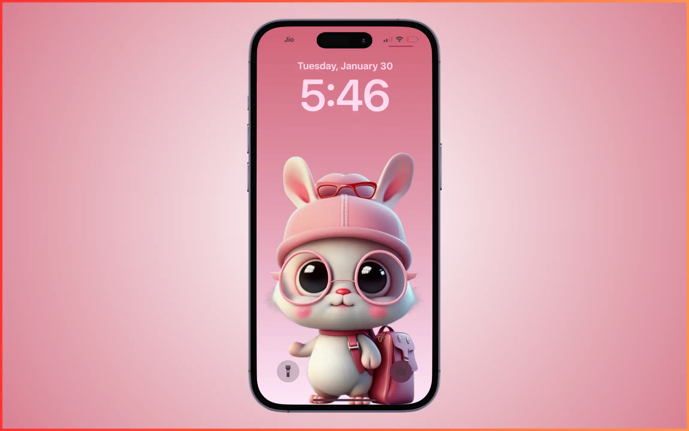 Pink Beautiful Cute Cat Wallpaper for iPhone