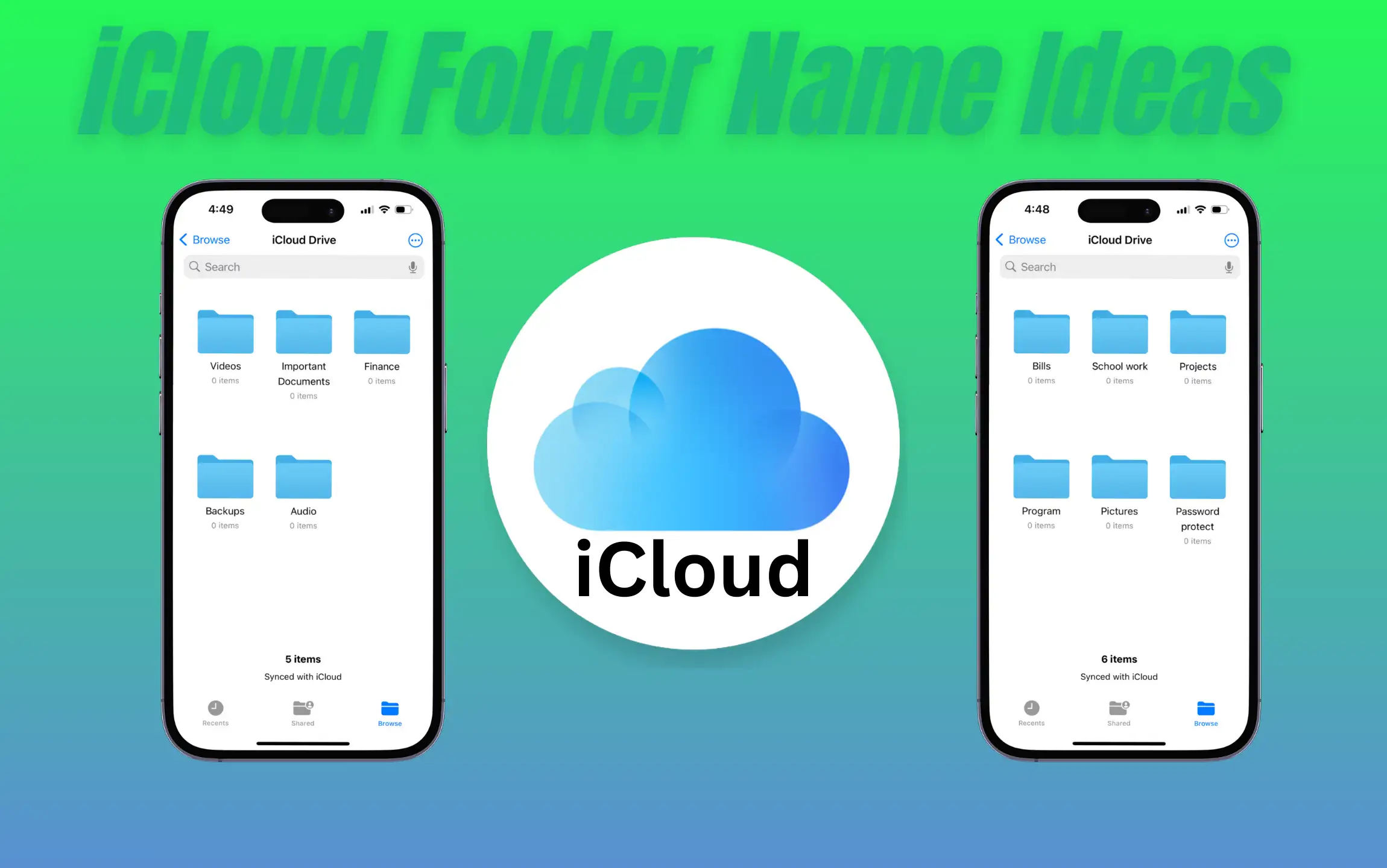 iCloud Folder Name ideas in 2024
