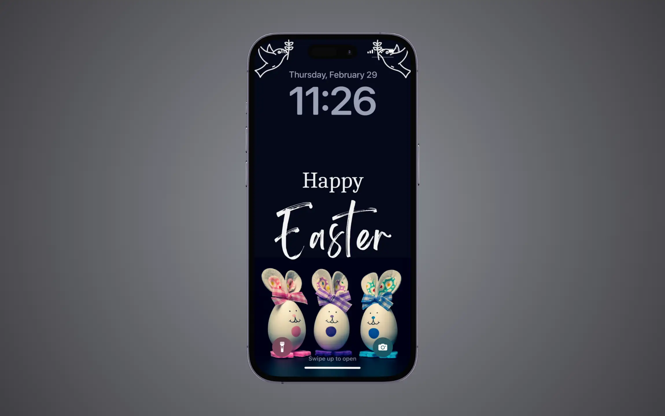 Black and White Easter Wallpaper for iPhone