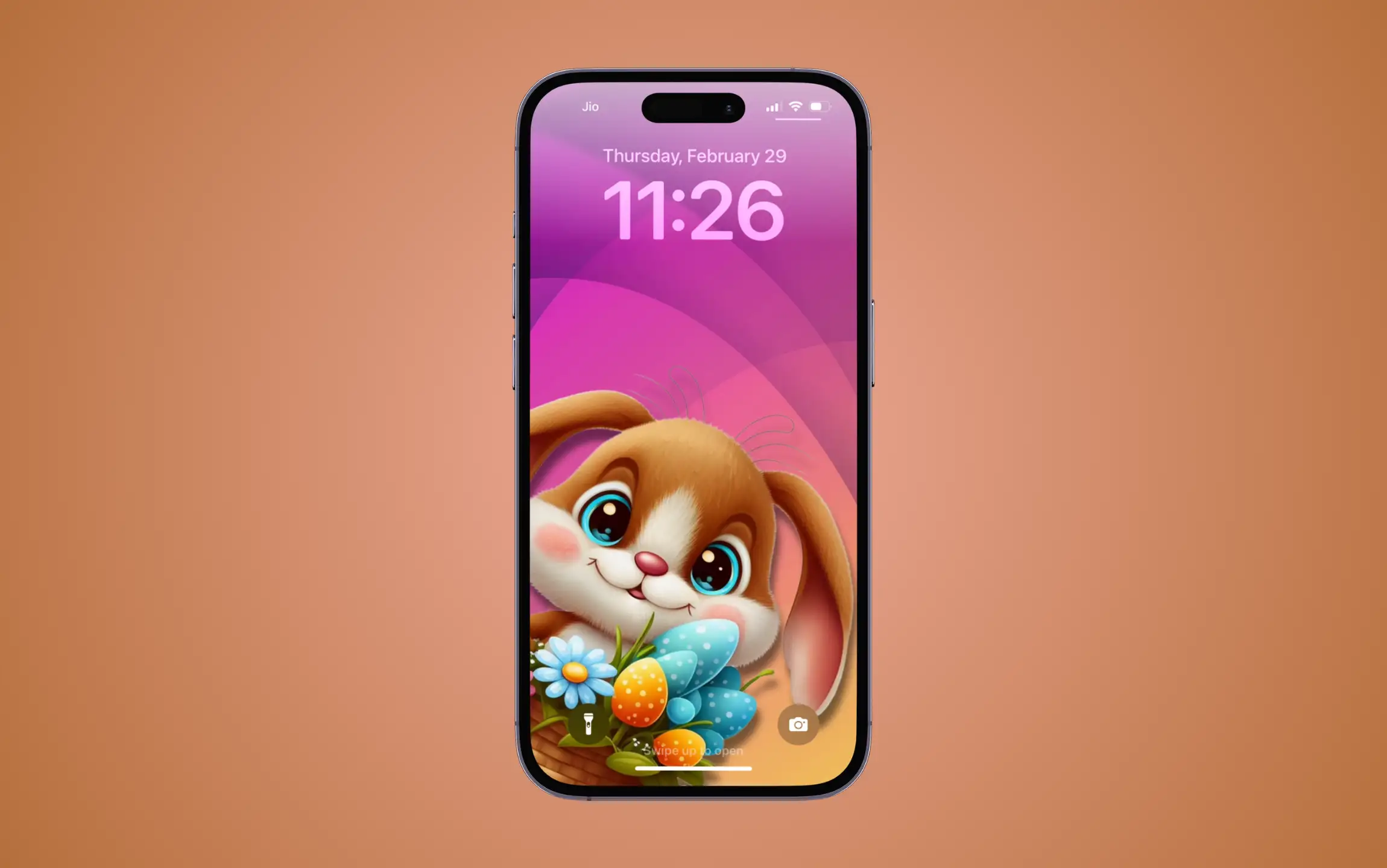 Easter Bunny Basket Wallpaper for iPhone