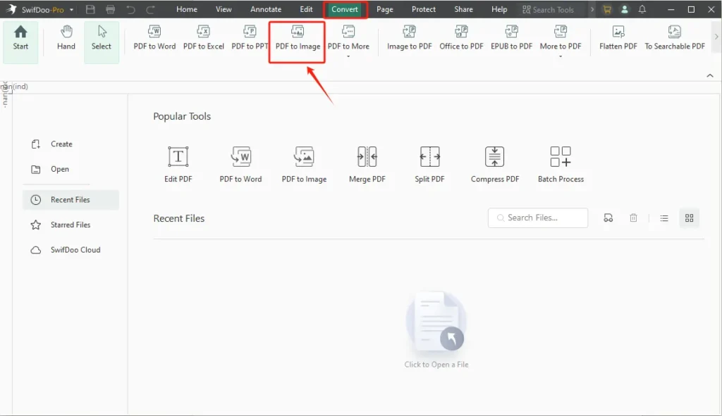 Navigate to the “PDF to Image”