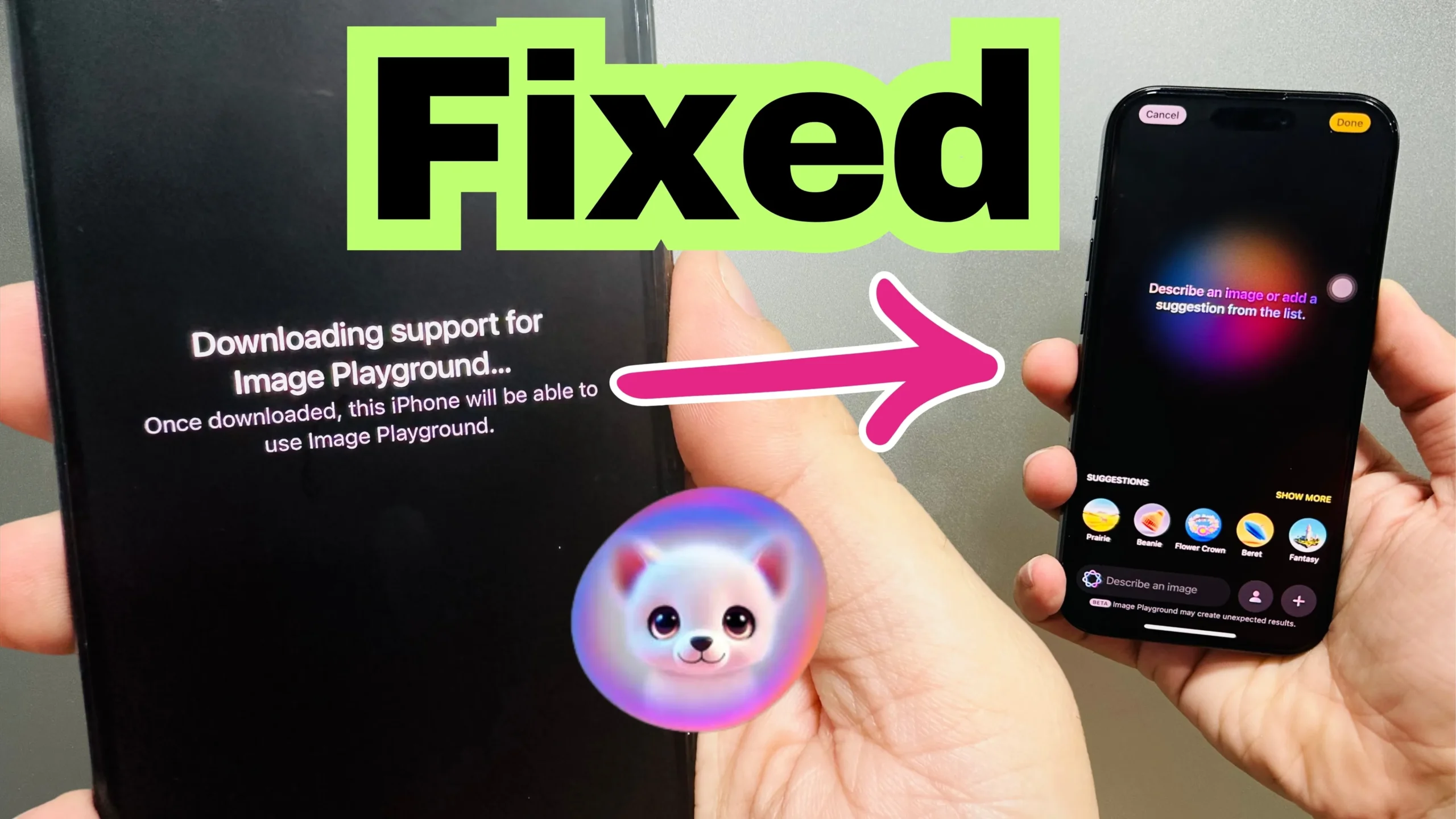 Downloading Support For Image Playground