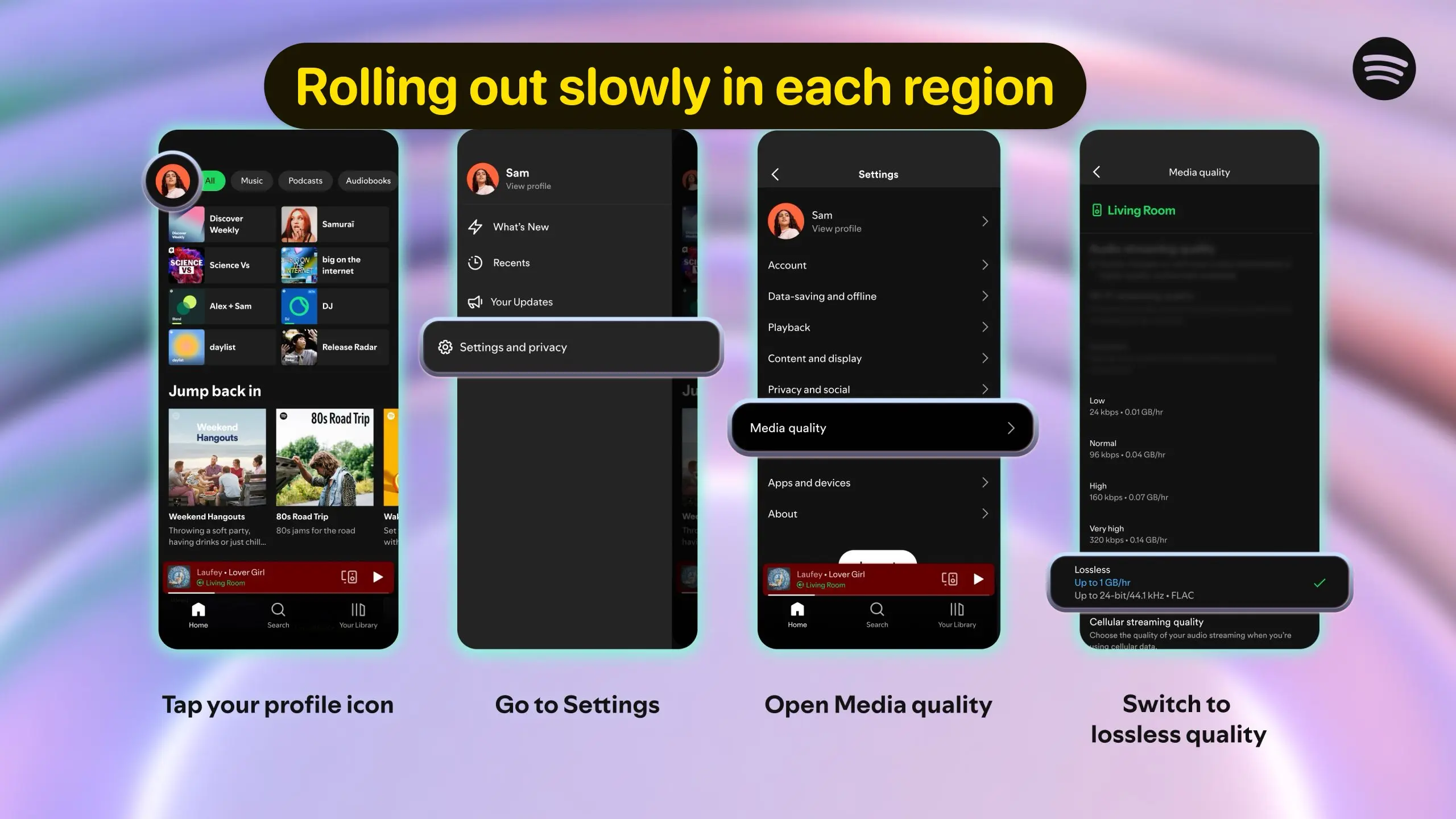 How to Enable Spotify Lossless Settings