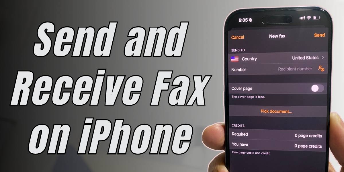Send and Receive Fax on iPhone