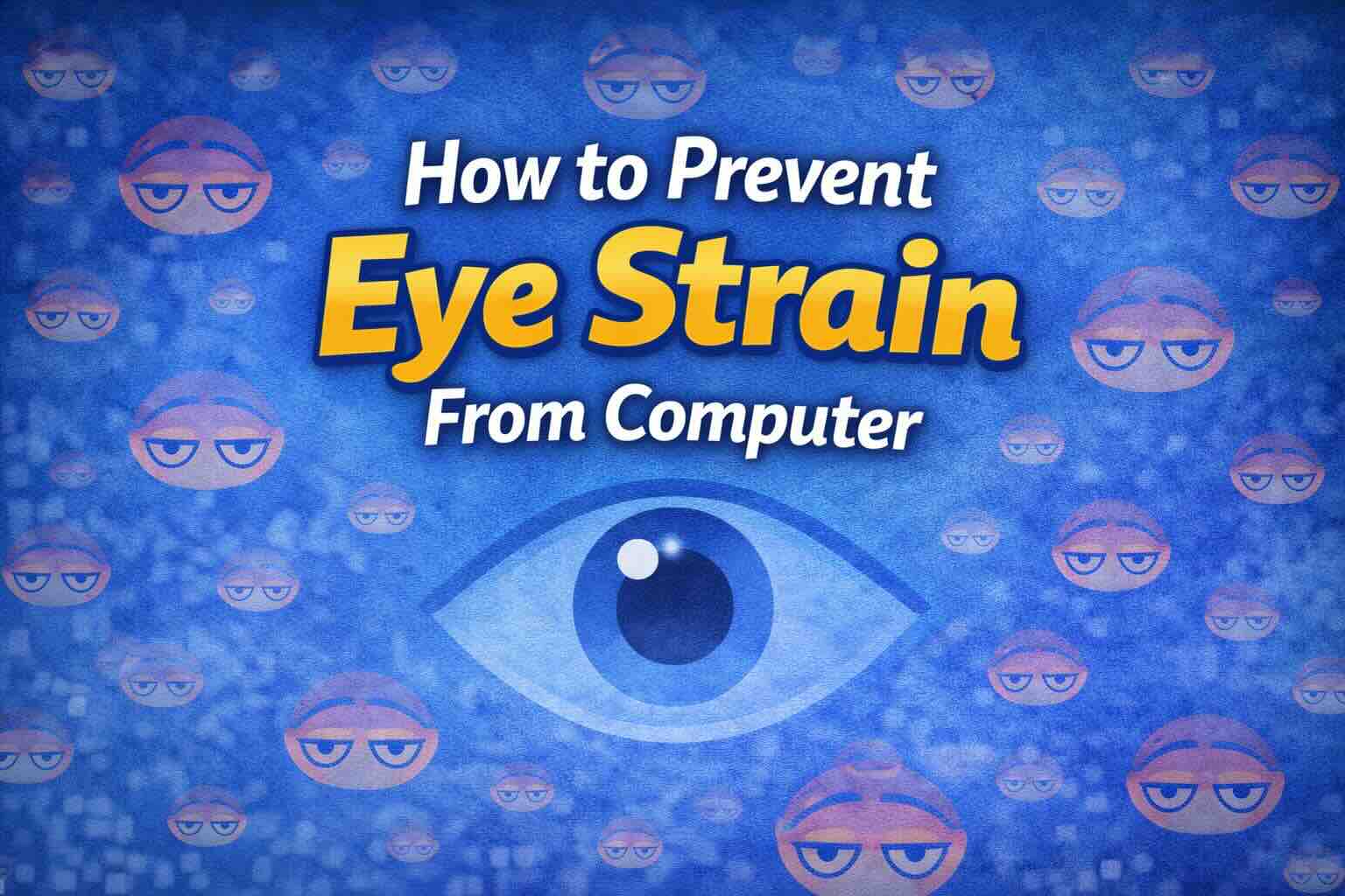 How to Prevent Eye Strain From Computer