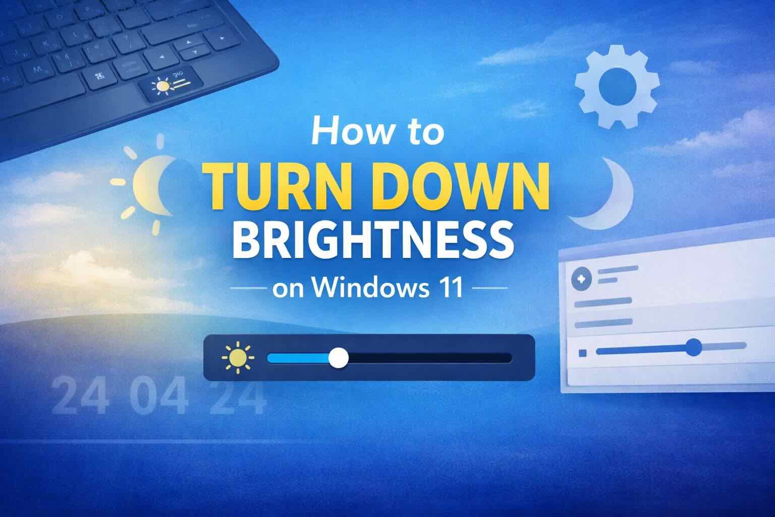 How to Turn Down Brightness on Windows 11
