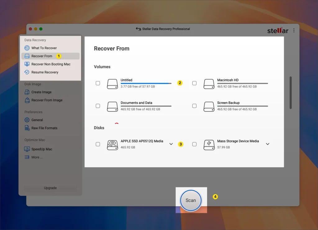 Recover from Hard Drive or External Drive