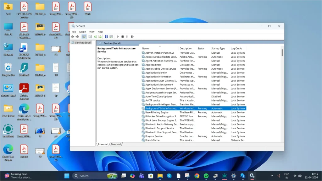 Background Intelligent Transfer Service in windows 11 service
