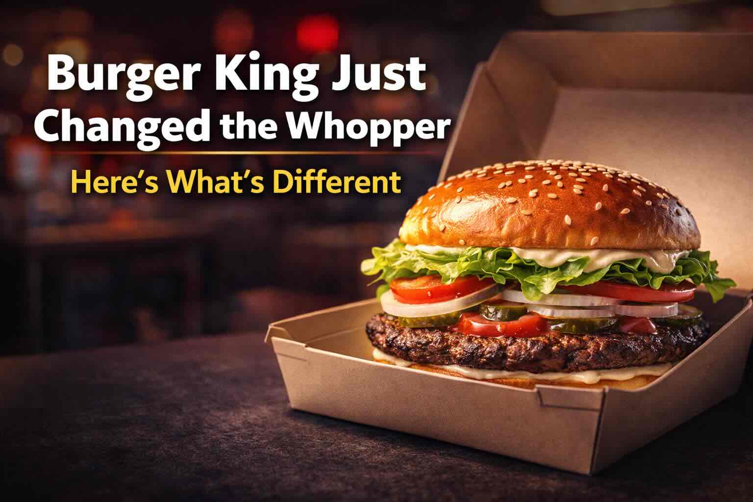 Burger King Just Changed the Whopper