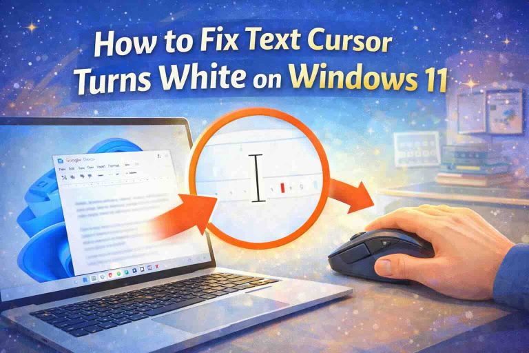 How to Fix Text Cursor Turns White on Windows 11
