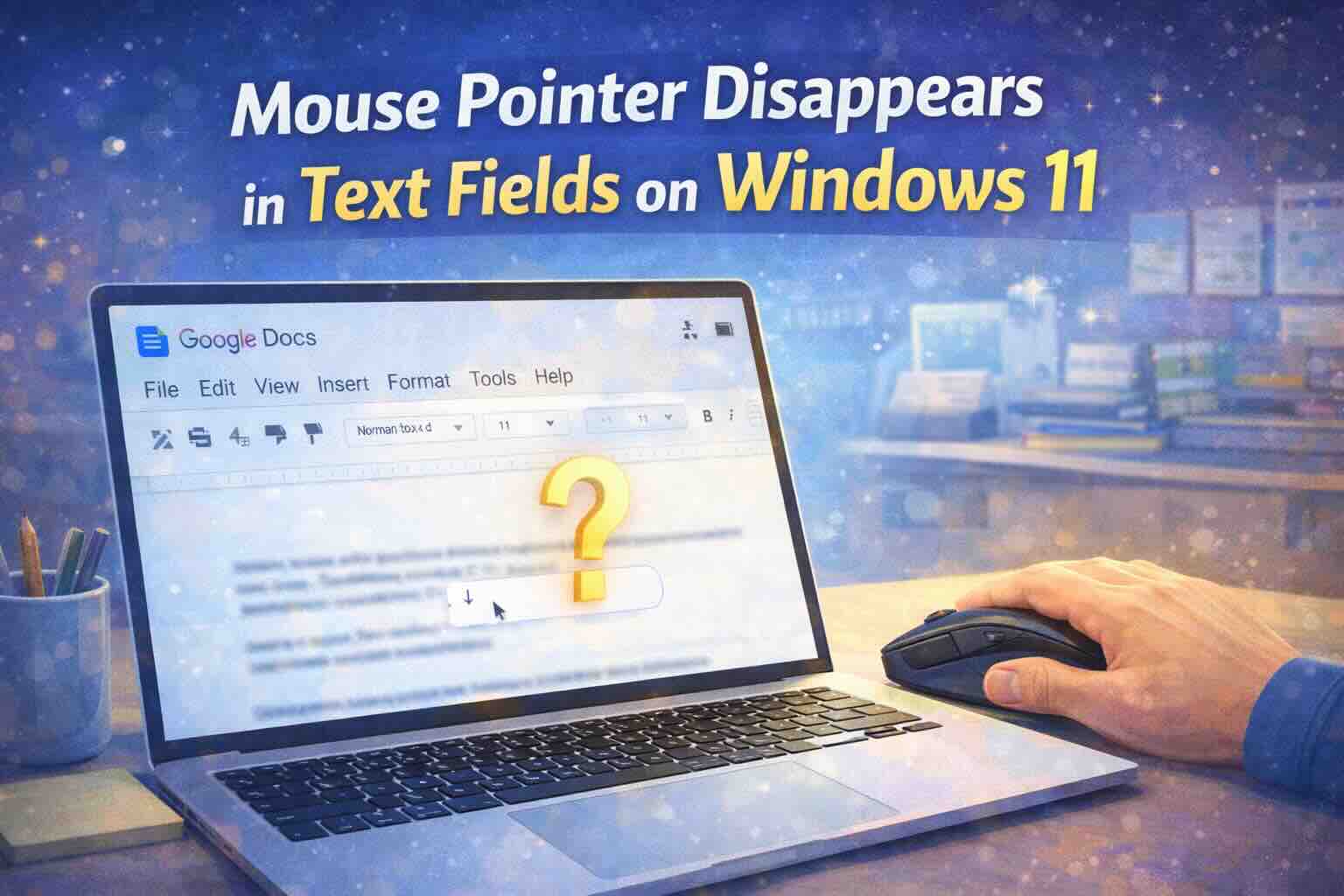 Mouse Pointer Disappears in Text Fields on Windows 11