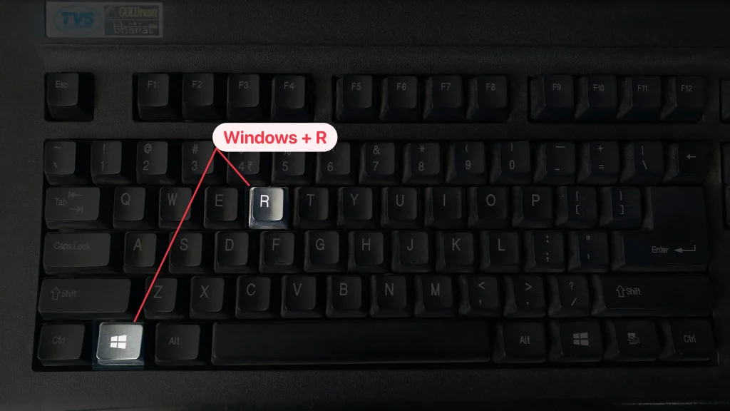 windows + R command to run command on windows computer