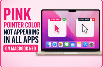 how to fix Pink Pointer Color Not Appearing in All Apps on MacBook Neo