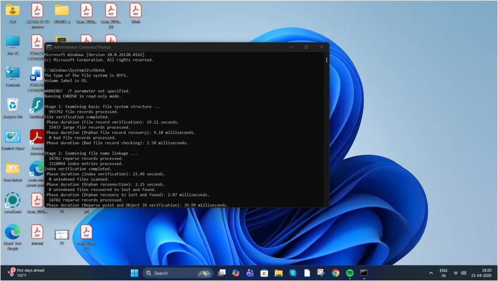 windows 11 Administrator Command Prompt computer screen