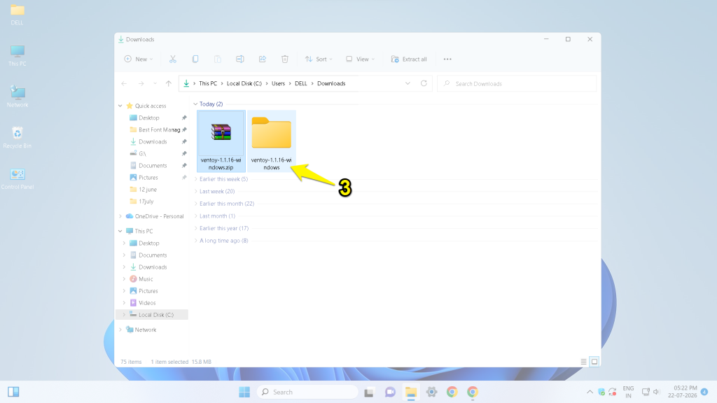 Extract the zip file